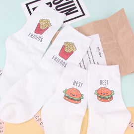 Big Mac and French Fries Best Friends Socks