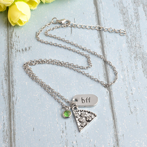 BFF Pizza Friendship Pendant Necklaces