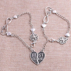 Silver Infinity Love Best Friend Charms Bracelet