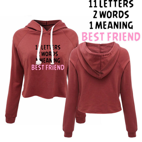 Best Friends Matching Cropped Hoodies