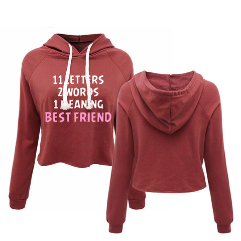 Best Friends Matching Cropped Hoodies